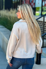 Keely Athleisure 1/4 Zip Pullover : Dove