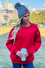 Kansas City Embossed Sweatshirt : Red