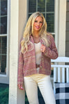 Tribal Pressley Crop Shacket : Ant. Rose