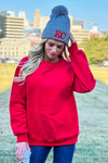 Kansas City Embossed Sweatshirt : Red