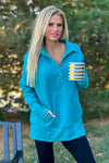 Willa Weekend Getaway Soft Long Pullover : Teal