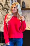 Peppermint Berries Soft Sweater : Red