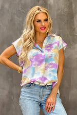 Worth The Love Blouse : Lavender/Blue