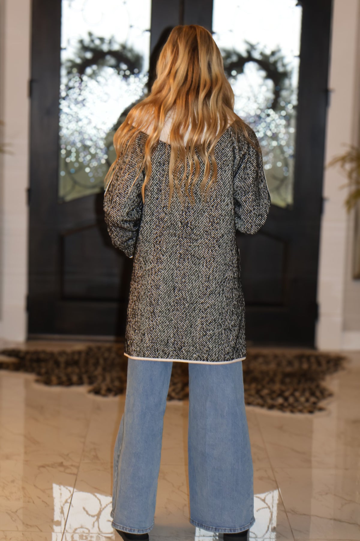 Tribal Aziza Coat : Charcoal