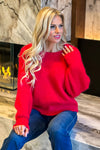 Peppermint Berries Soft Sweater : Red