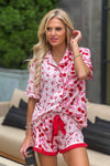 Cherry Bomb Ruffle Pajama Set : Pink