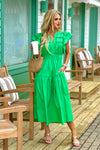 Fluer Crochet Detail Maxi Dress : Green