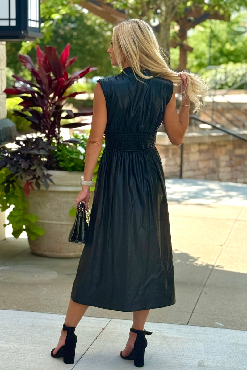 Vesper Sleeveless Zip Front Dress : Black