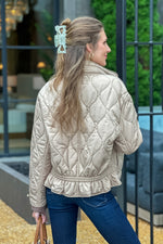 Dylan Quilted Jacket : Tan