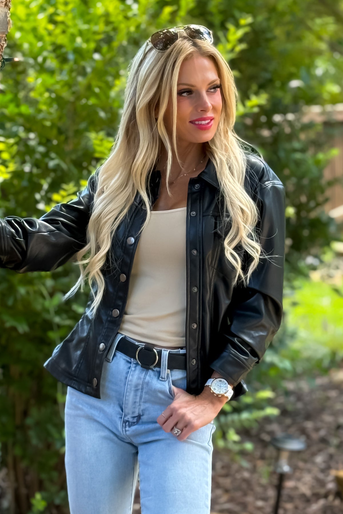 Phoebe Cinched 3/4 Sleeve Peplum Jacket : Black