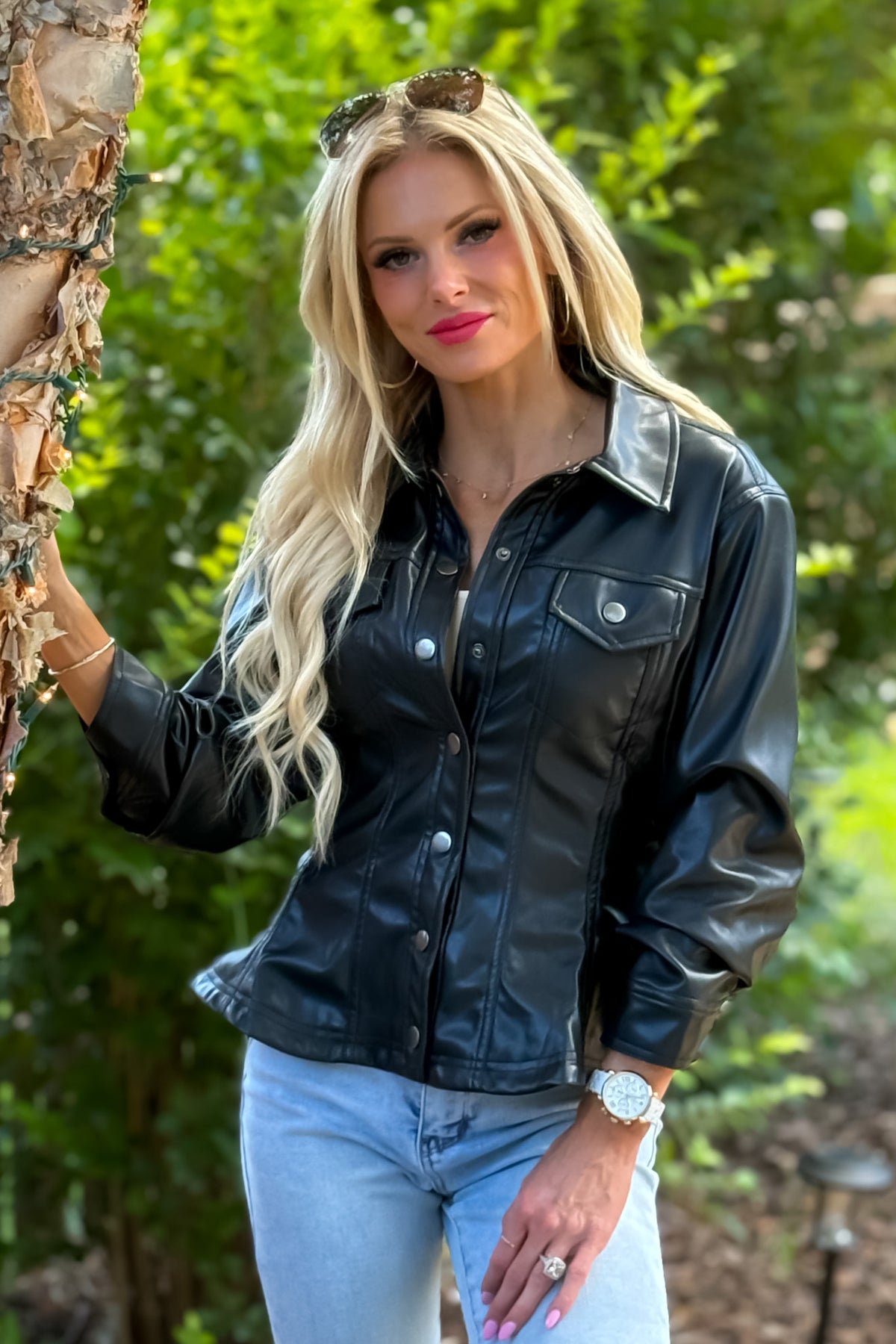 Phoebe Cinched 3/4 Sleeve Peplum Jacket : Black