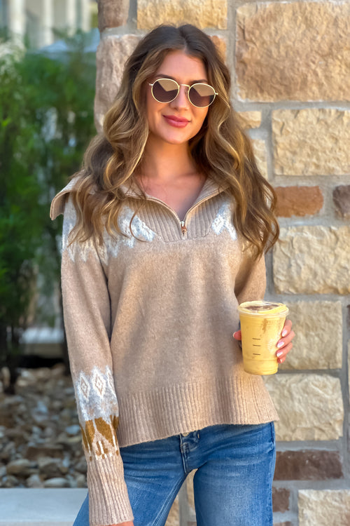 Ouray Sailor collared Sweater : Taupe