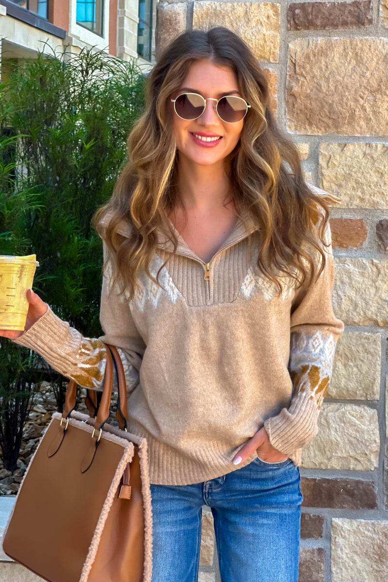 Ouray Sailor collared Sweater : Taupe