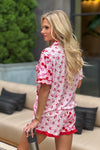 Cherry Bomb Ruffle Pajama Set : Pink