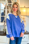 Keegan Oversized French Terry Sweatshirt : Cobalt