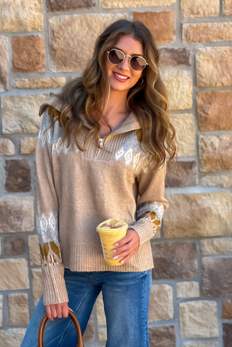 Ouray Sailor collared Sweater : Taupe