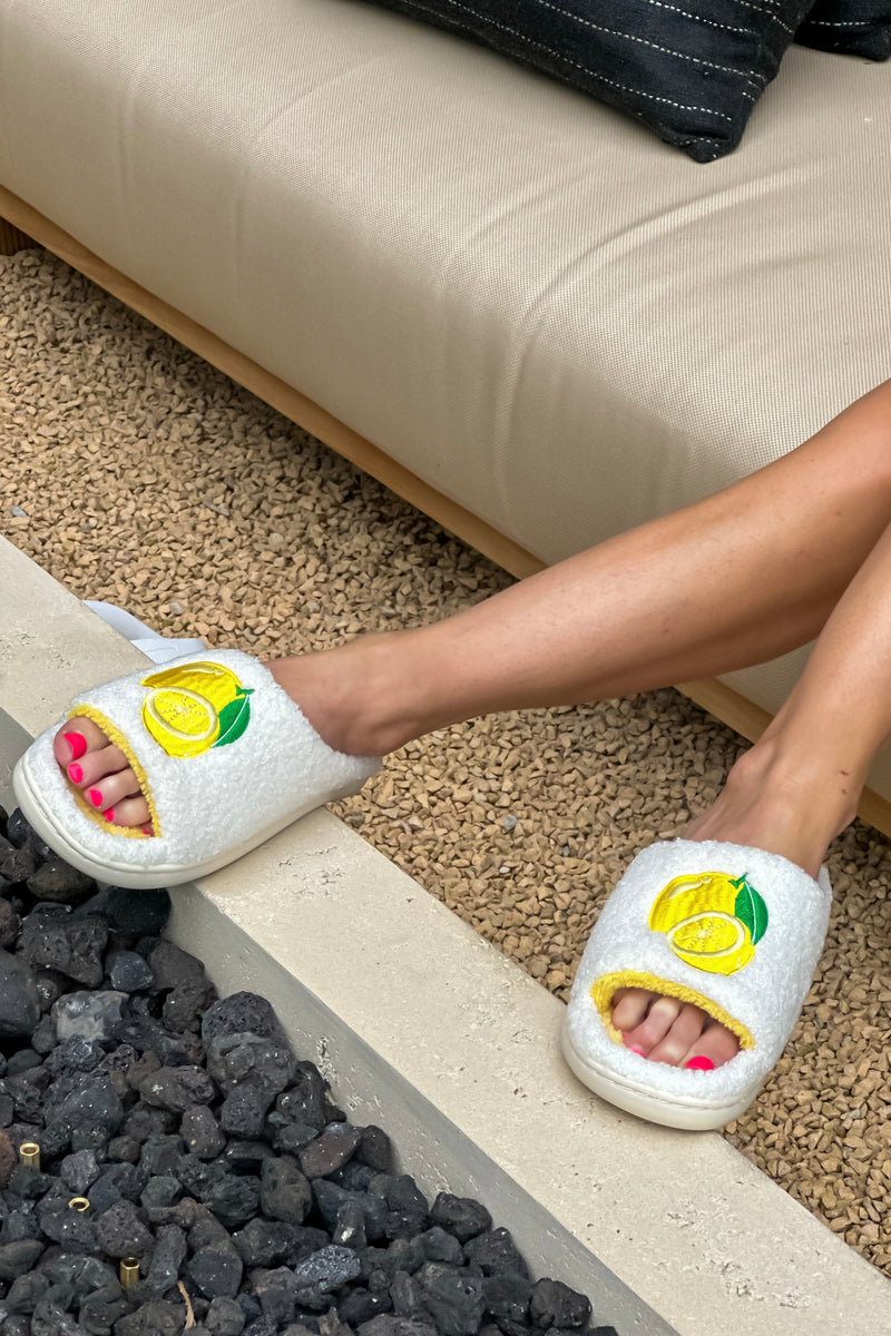 Lemon Drop Slippers : Yellow