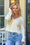 Delaney V neck Sweater : Ivory