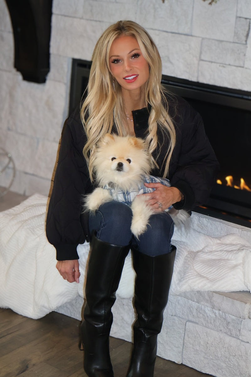 Laila Quilted Puffer Coat : Black