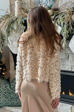 Queen of the Night Sequin Jacket : Ivory