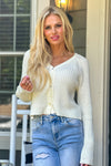 Delaney V neck Sweater : Ivory