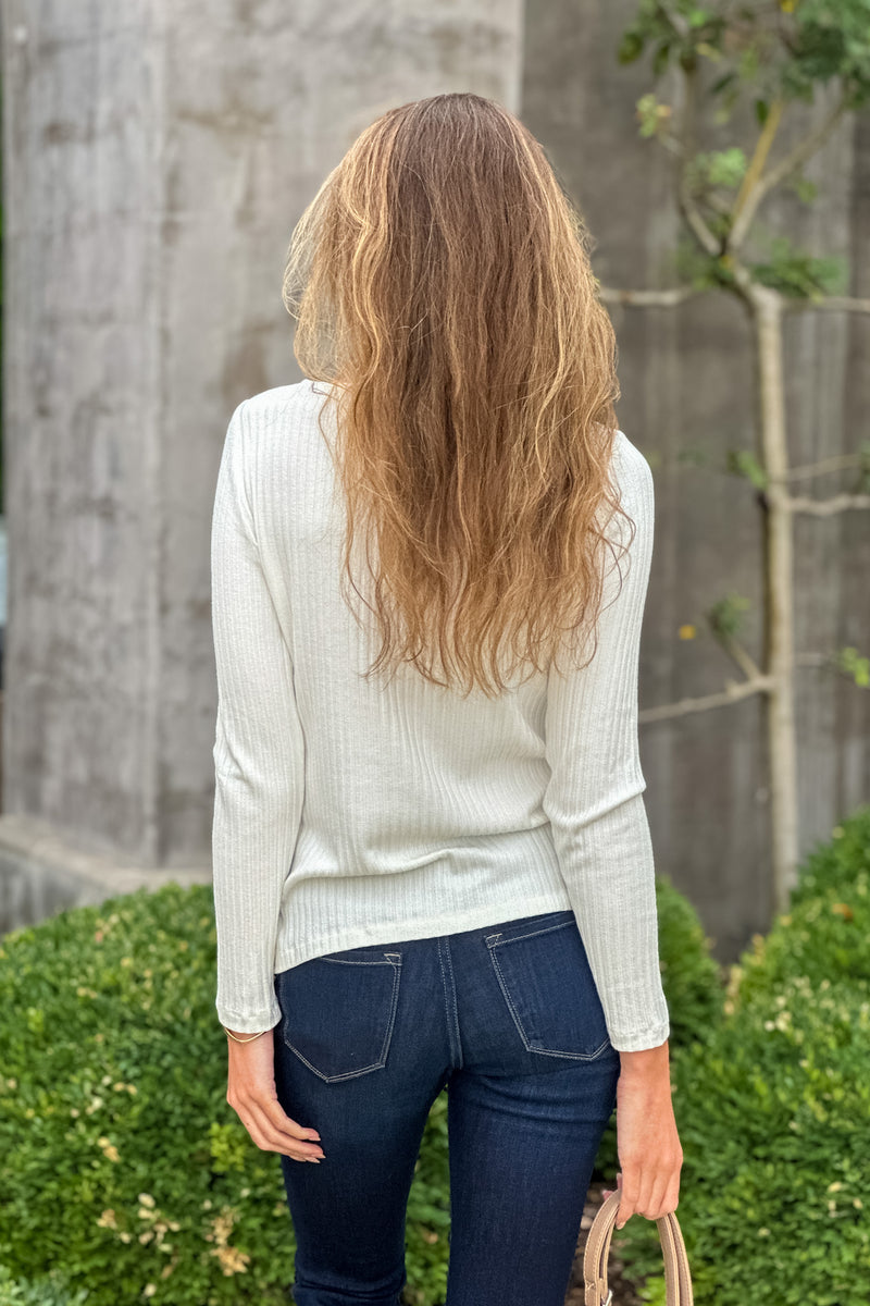 Liverpool Eden Boat Neck Top : Snow