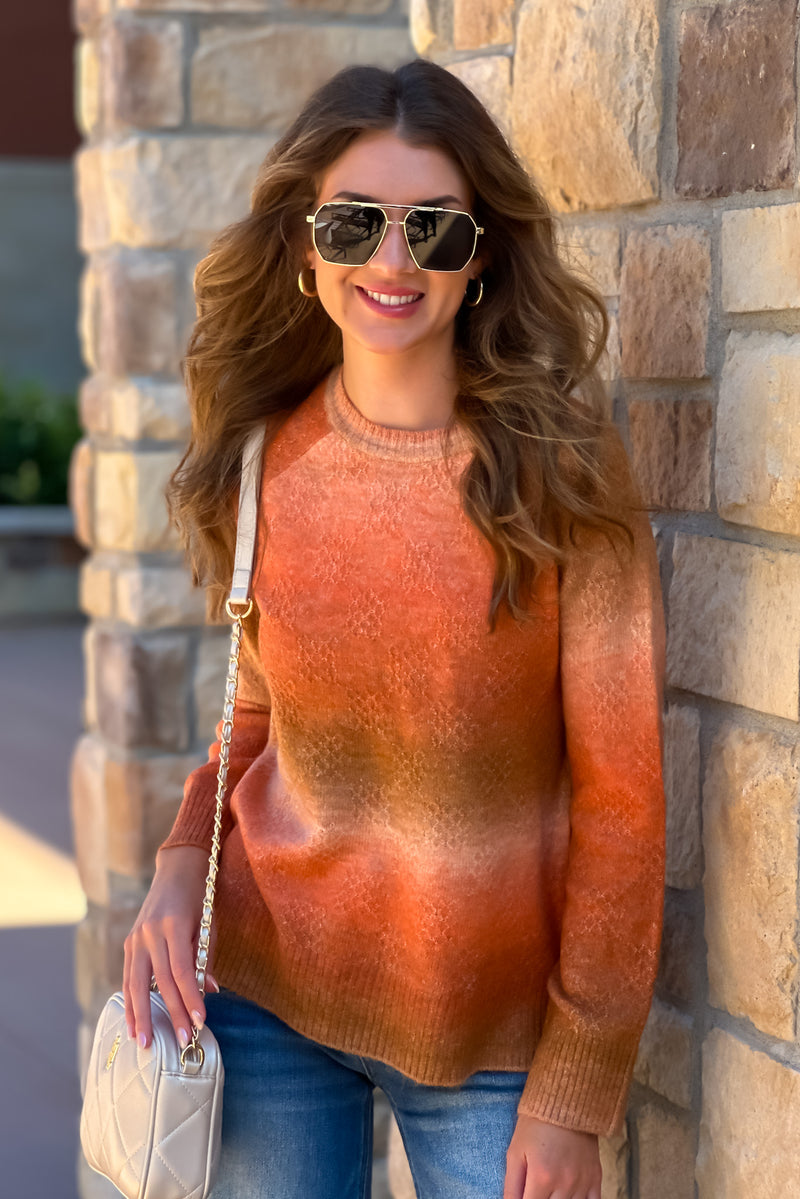 Liverpool Oriole Ragland Sweater : Orange Ombre