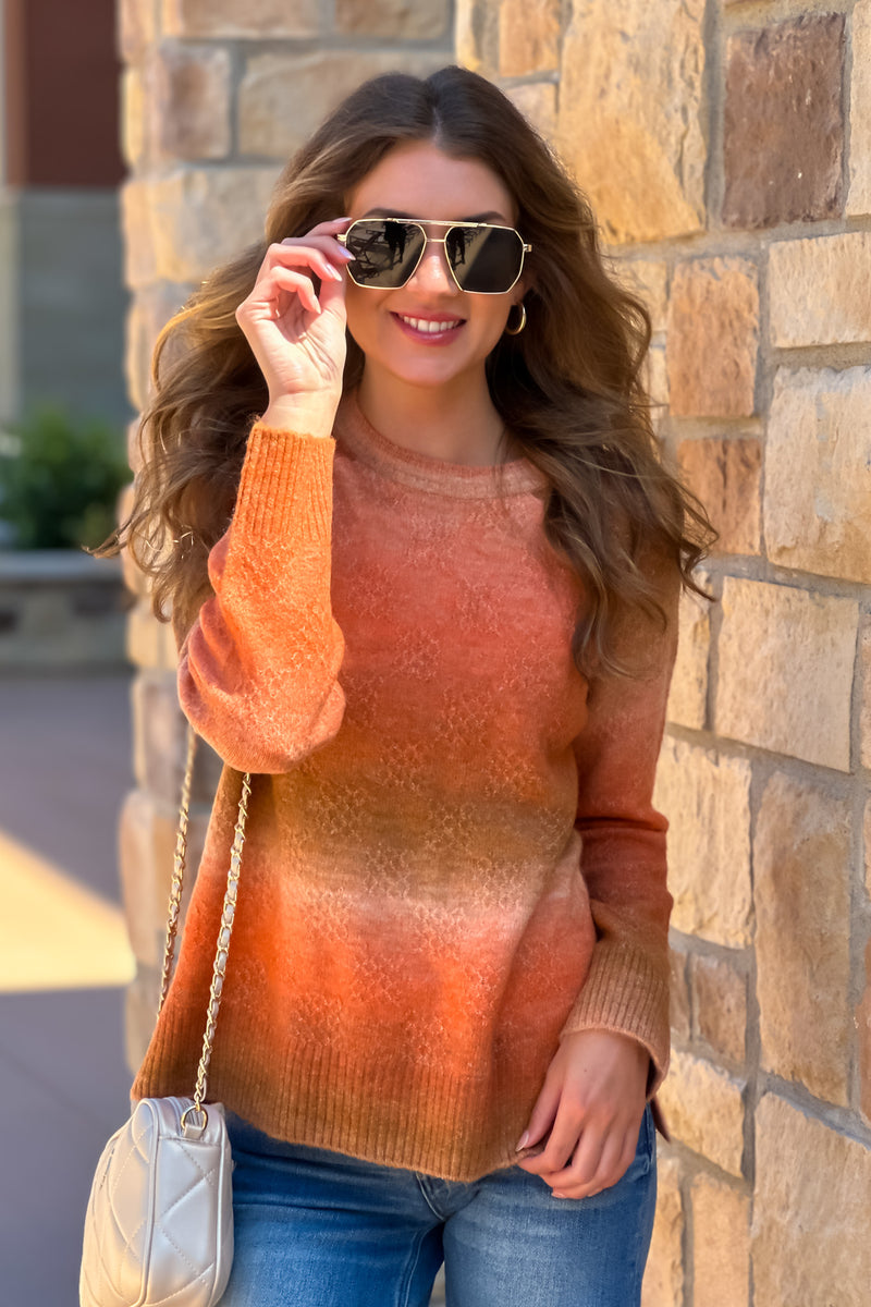 Liverpool Oriole Ragland Sweater : Orange Ombre