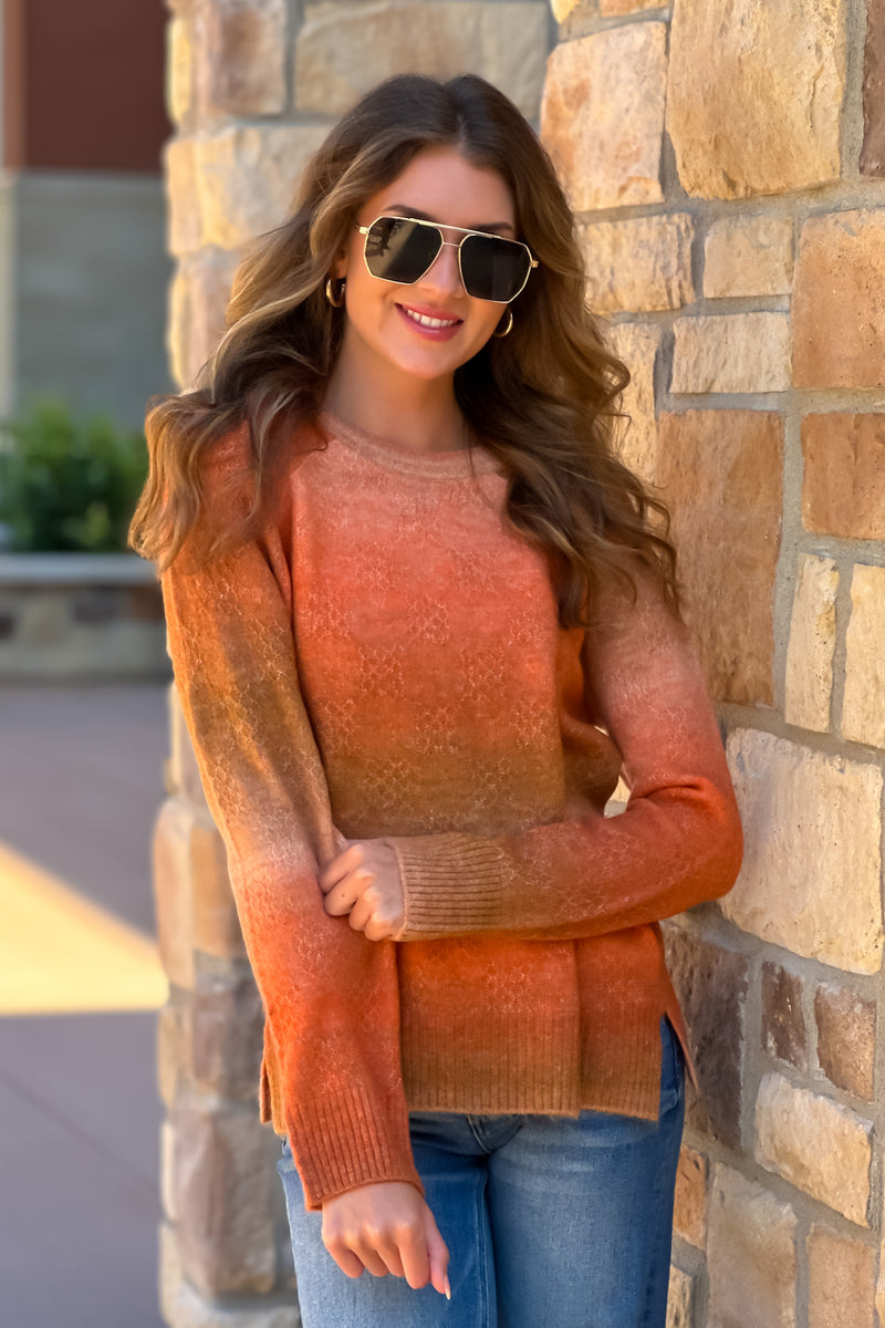 Liverpool Oriole Ragland Sweater : Orange Ombre