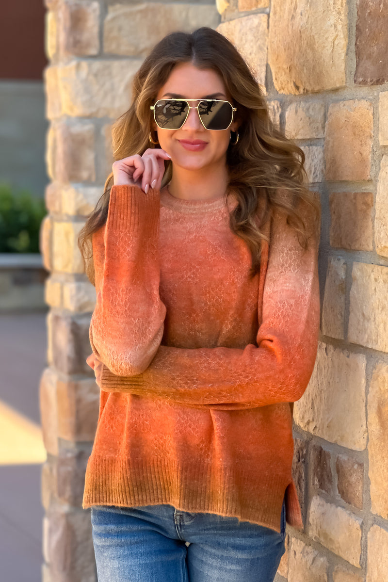 Liverpool Oriole Ragland Sweater : Orange Ombre