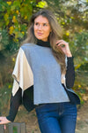 Emilia Colorblock Poncho : Multi