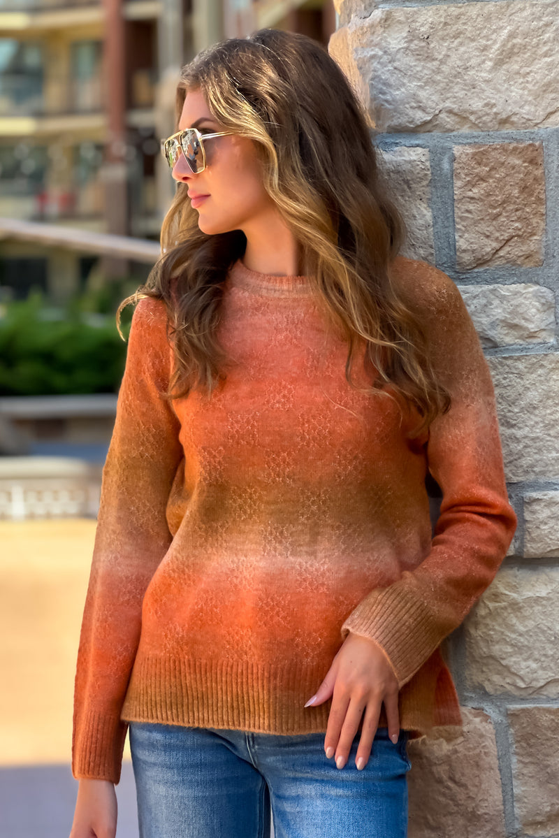Liverpool Oriole Ragland Sweater : Orange Ombre