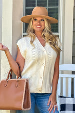 Liverpool Kristi Open Front Vest : Cream