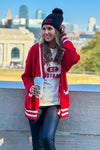 Taylor Varsity Kansas City Cardigan : Red