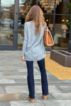 Janice Woven Knit Sweater : Heather Grey