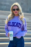 K-State Wildcats Varsity Sweater : Lavender