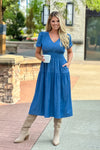 Lorrie Midi Dress : Dark Denim