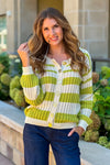 Tribal Tahoe Vintage Cardigan/ Sweater : Pistachio