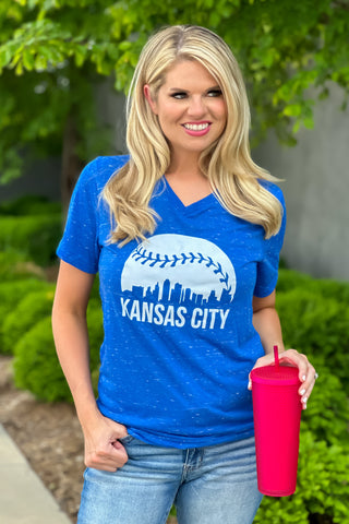 Kansas City Royals Womens Light Blue Boyfriend LS Tee