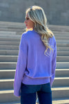 K-State Wildcats Varsity Sweater : Lavender