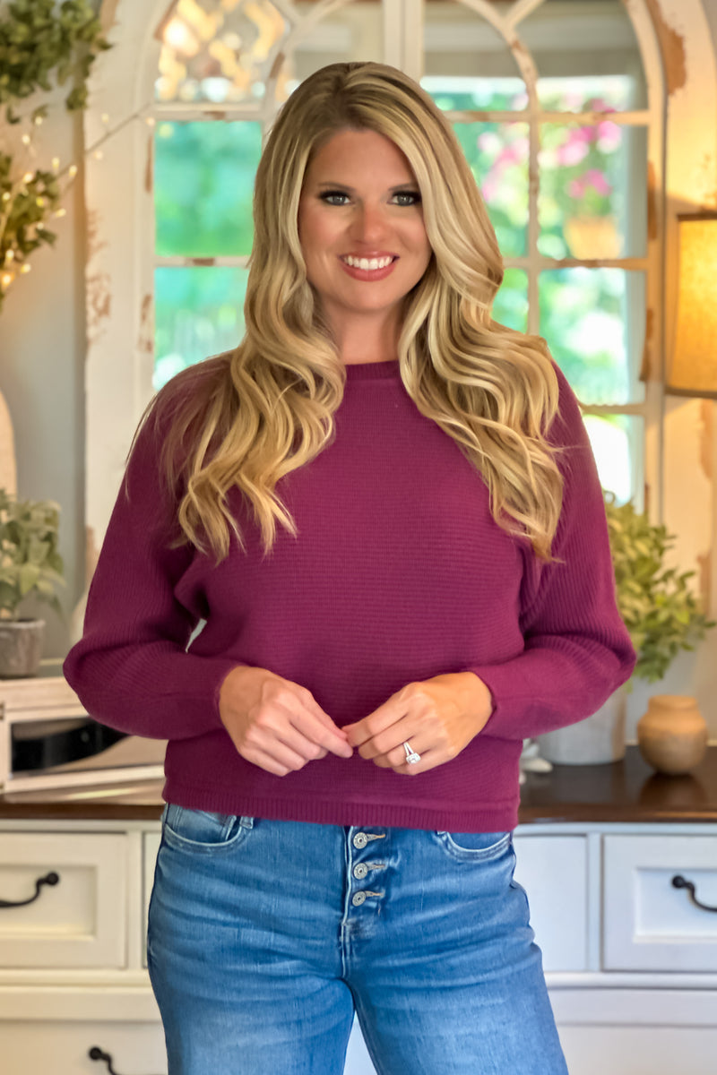 Kendi Ribbed Sweater : Berry