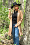 Always Ahead Faux Leather Long Jacket : Beige