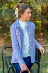 Diedre Button Down Thermal Jacket : Cloudy Blue