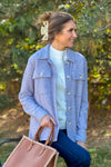 Diedre Button Down Thermal Jacket : Cloudy Blue