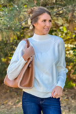 Dyanne Dolman Fine Gauge Sweater : Cream