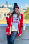 Taylor Varsity Kansas City Cardigan : Red