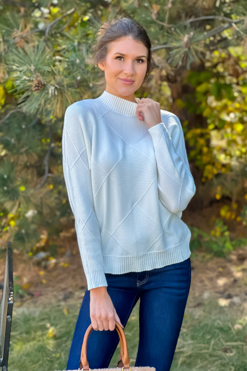 Dyanne Dolman Fine Gauge Sweater : Cream