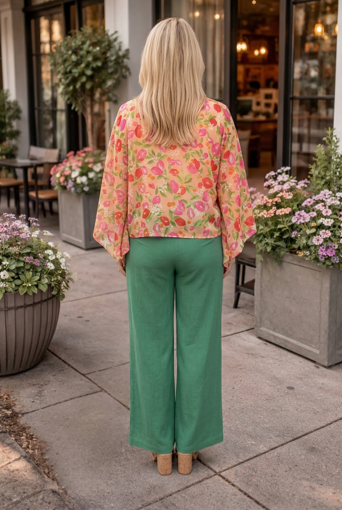 Alisson Mixed Print Kimono : Rasberry Mix