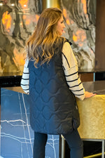 Winter in Breck Tribal Reversible Vest : Black/Gold