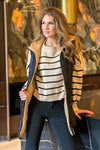 Winter in Breck Tribal Reversible Vest : Black/Gold